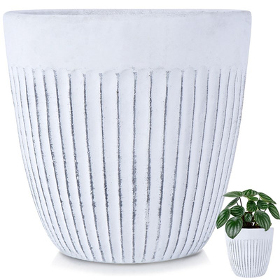 Flower Pot Ceramic White 14 cm