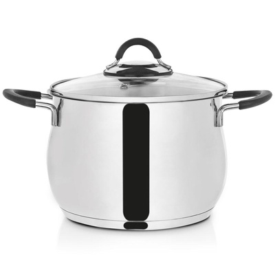 Pot Steel with Glass Lid DALIE 20 cm, 4.8 l