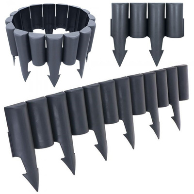 Garden Palisade Graphite 2.5 m 10 pcs