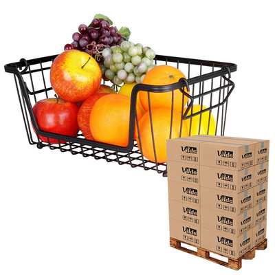 Basket for Fruit and Vegetables Metal Black (pallet of 480 pcs)