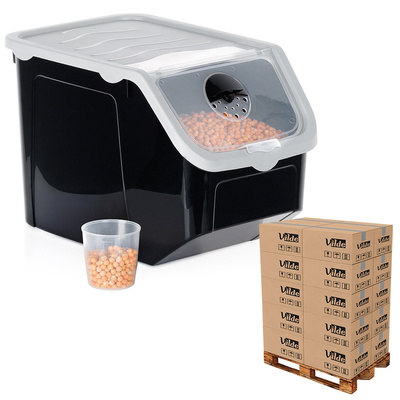 Container for vegetables and fruits with lid plastic black 12 l (pallet of 162 pcs)