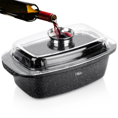 Brytfanna granitowa z pokrywką GRANITICA 5,4 l, 39x22x17,5 cm