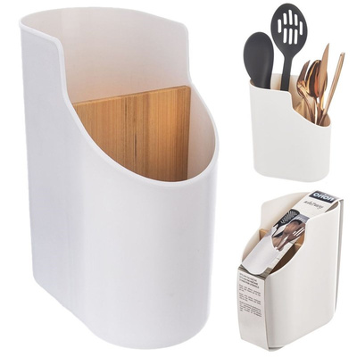 Utensil Holder Bamboo WHITELINE