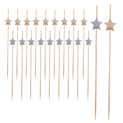 Cocktail Sticks Bamboo Star 12 cm 20 pcs