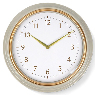Wall Clock White Golden 50 cm