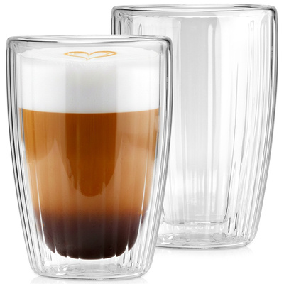 Double Walled Glass with Double Walls for Coffee and Tea 350 ml 2 pcs