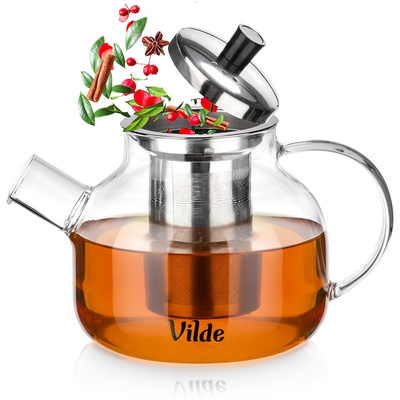 Teapot with Infuser Glass Heat-Resistant 850 ml