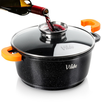 Pot Granite with Glass Lid 24 cm, 4 l