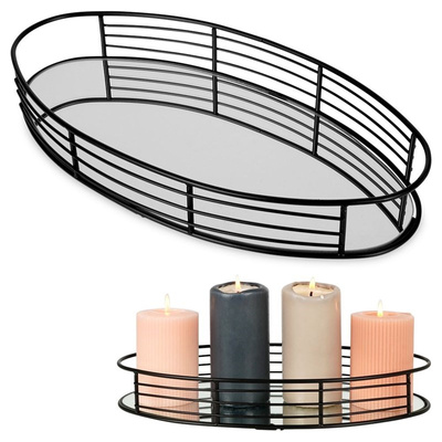 Mirror Tray Black 35x18 cm