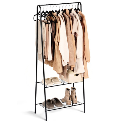 Clothes Rail Metal Black 153 cm