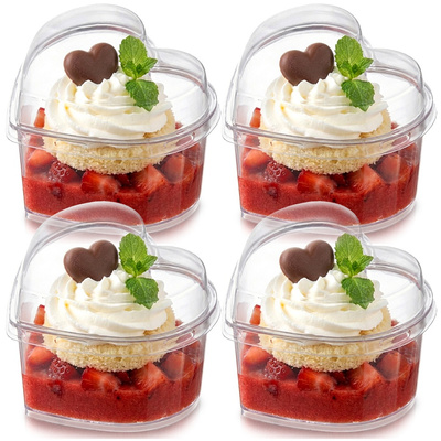 Pucharki na desery, przekąski z pokrywkami 130 ml 4 szt.