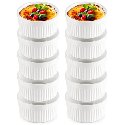 Ramekins Porcelain White 260 ml 10 pcs