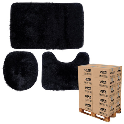 Bath Mat Set Black 3 pcs (pallet of 100 pcs)