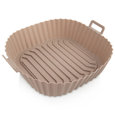 Air Fryer Liners Oil Free Silicone Beige 22 cm