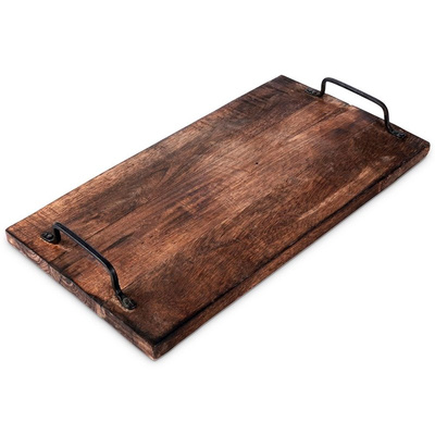Serving Tray Wooden with Handles 40.5x21.5 cm