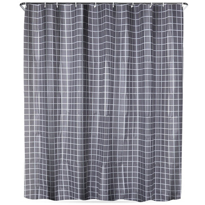 Waterproof shower curtain with hooks 180x180 cm