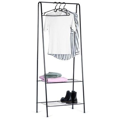 Clothes Rail Metal Black 153 cm