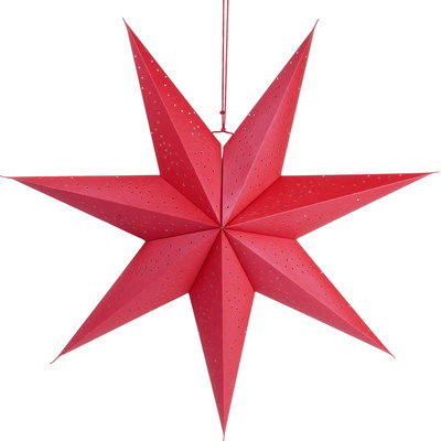 Decorative Star Paper Slotted Red 75 cm