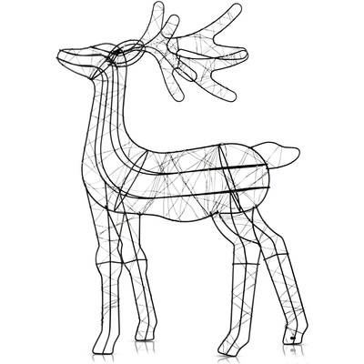 Renifer świecący czarny 150 LED 50 cm