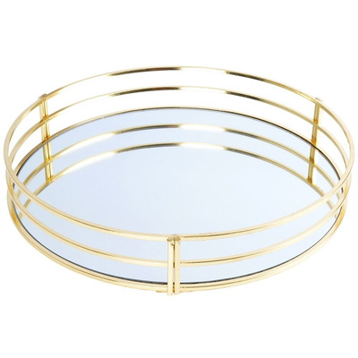 Mirror Tray Gold 30 cm