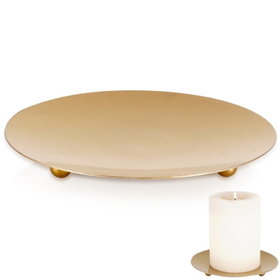 Candle Coaster Metal Gold 12 cm