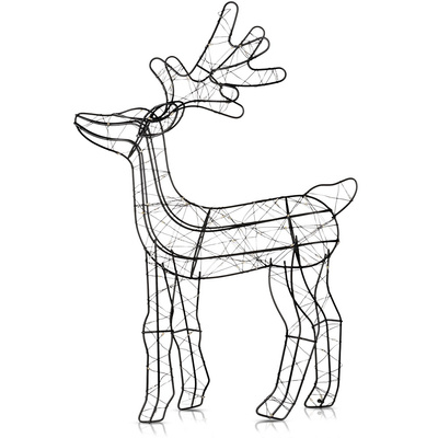 Renifer świecący czarny 120 LED 45 cm