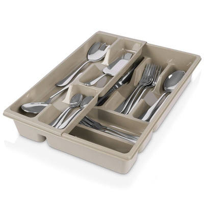 Cutlery Drawer Organiser Gray 2-Level 38.5x28 cm