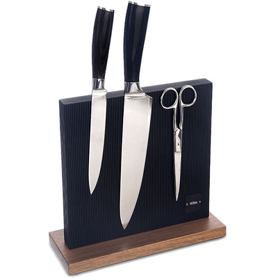 Knife Block Magnetic Double-Sided BLACK 24x24 cm