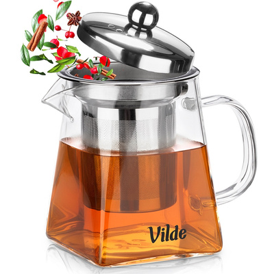 Teapot with Infuser Glass Heat-Resistant 330 ml