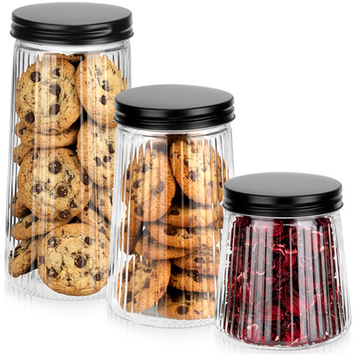 Dry Food Storage Containers Glass with Lid 1.6 l / 1.1 l / 700 ml 3 pcs