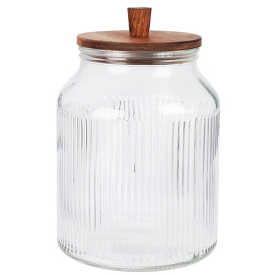 Dry Food Storage Container Glass with Lid and Gasket 3 l