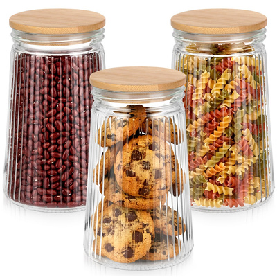 Dry Food Storage Containers Glass with Lid and Gasket 1 l 3 pcs