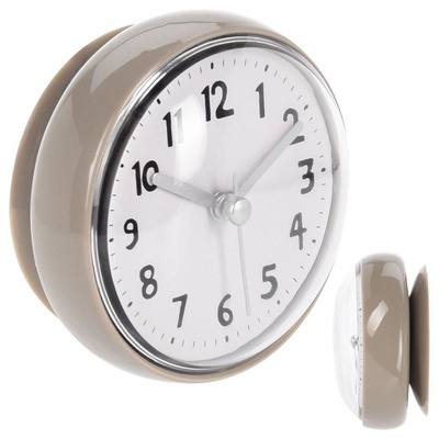 Bathroom Clock with Suction Cup Wall Waterproof Cream 7.5 cm