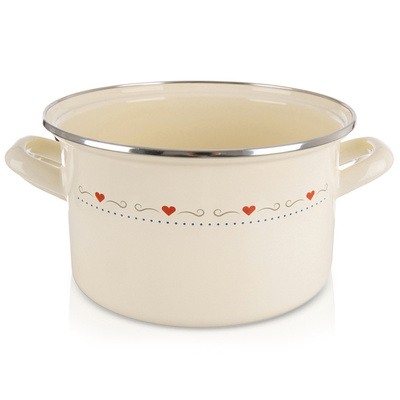 Pot Enamel Cream TONCA 22 cm, 4 l