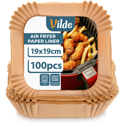 Air Fryer Liners Oil Free Paper Square 19x19 cm 100 pcs