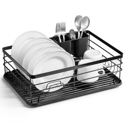 Dish Drainer Rack Black 43x32x14,5 cm