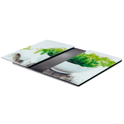 Chopping Board and Induction Hob Protector Glass 60x52 cm 2 pcs
