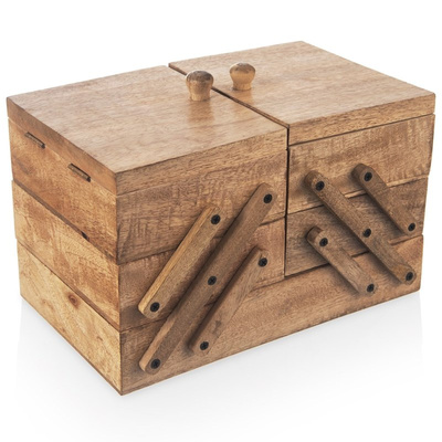 Sewing Box Wooden MANGO 30.5/71x18x21 cm