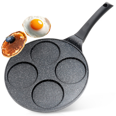 Egg Pan Granite 4 Holes BLACK LINE 26 cm