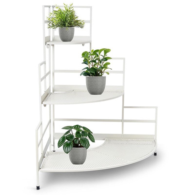 Plant Stand Metal Beige Corner 84 cm