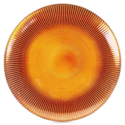 Dinner Plate Glass Amber 28 cm