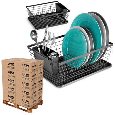 Dish Drainer Rack Black 36x30x14.5 cm (pallet of 288 pcs)