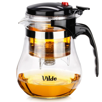 Teapot with Infuser with Filter Insert Glass 1.15 l