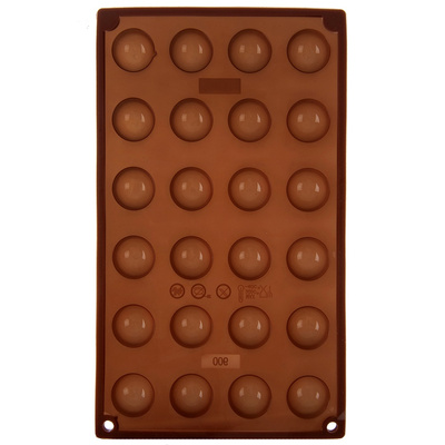 Forma do pralin i czekoladek silikonowa brązowa 30x17,5x1,5 cm
