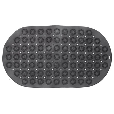 Non-Slip Bath Mat Gray 68x37 cm