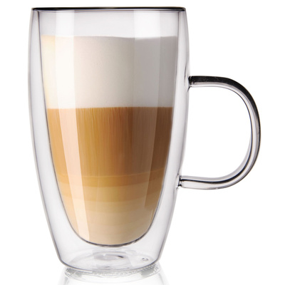 Double Walled Glass with Double Walls for Latte DOUBLE 430 ml