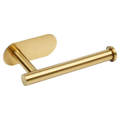 Golden stainless steel toilet paper holder