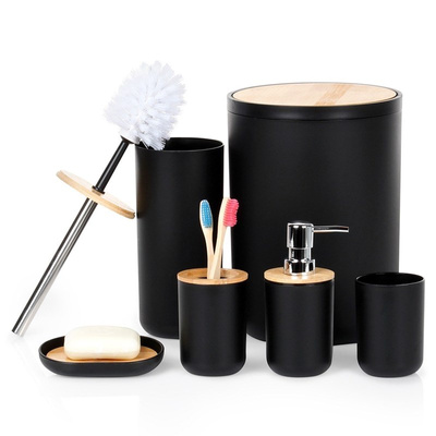 Black bathroom set 6 pcs