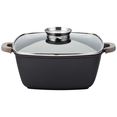 Pot Granite with Glass Lid FUNTZIO 28 cm, 7,4 l