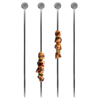 BBQ Skewers Steel 37 cm 4 pcs